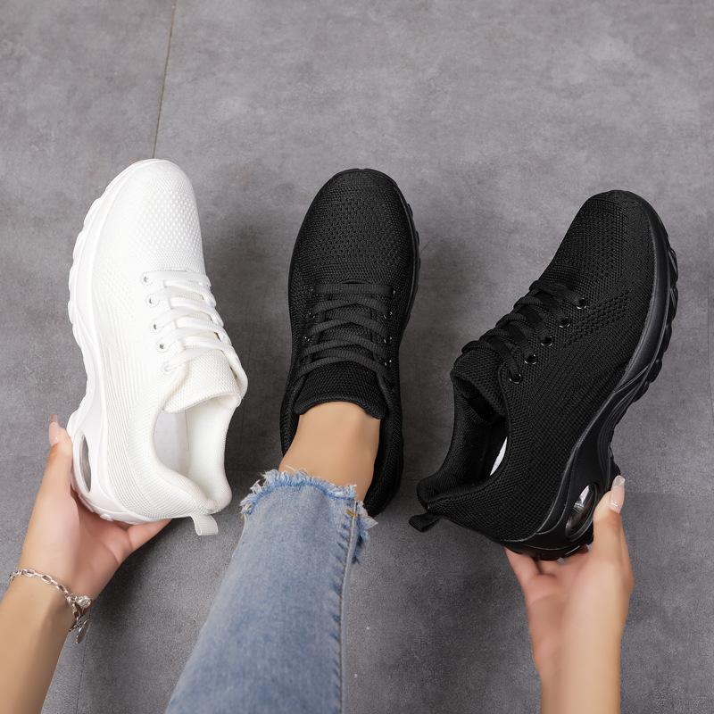 Scarpe da Donna con Suola Spessa Taglia Grande Suola Morbida Scarpe Bianche Scarpe Singole Rete Ammortizzatore d'Aria Scarpe da Viaggio Scarpe da Ballo Corsa Scarpe Sportive Donna