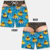 New Men's Fun Beach Shorts, 3D Simulated Leopard Print Thong Pants, Faux Two-piece Print, Beach Swim Trunks, Party Casual Shorts