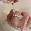 **Elegant Irregular Silver Pearl Ring for Women - Luxurious Niche Design**