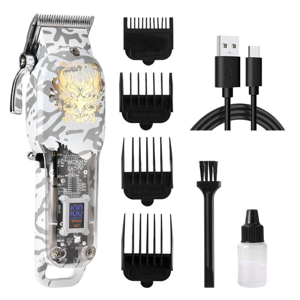 

Прозрачная электрическая машинка для стрижки волос с регулируемым лезвием для салонов 810A