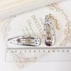 Silver Glossy Polka Dot Hair Clip Set: Triangle, Water Drop, Oval Snap Clips for Bangs