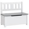 Kids  Bench with Storage Space White and Grey 60 x 30 x 55 cm MDF