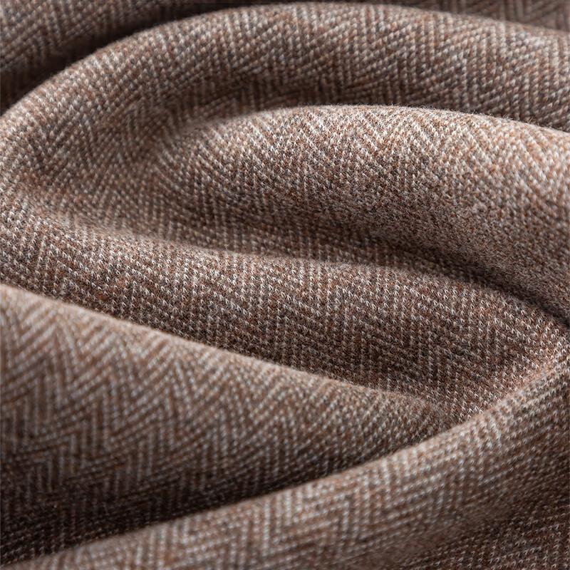 Fanzhen Women's 2024 A/W Herringbone Wide-Leg Wool Blend Pants