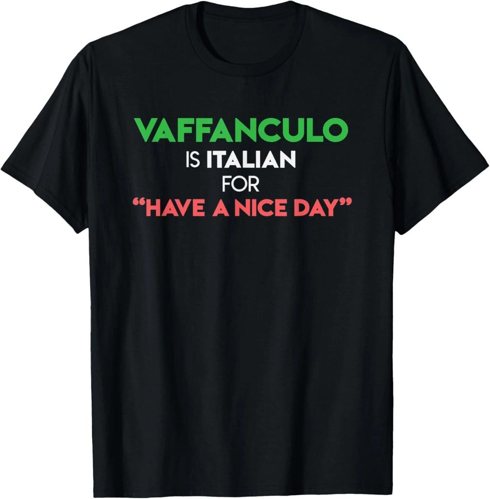 Vaffanculo is Italian for Have a Nice Day Funny Sayings T- Shirt