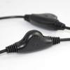 3.5mm Male To Double Female Headphone Headset Y Splitter Cable with Volumes Control Switches Headset Splitter for PC