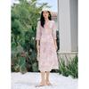 JOEONE Anna K. Women's 100% Silk Botanical Print Dress
