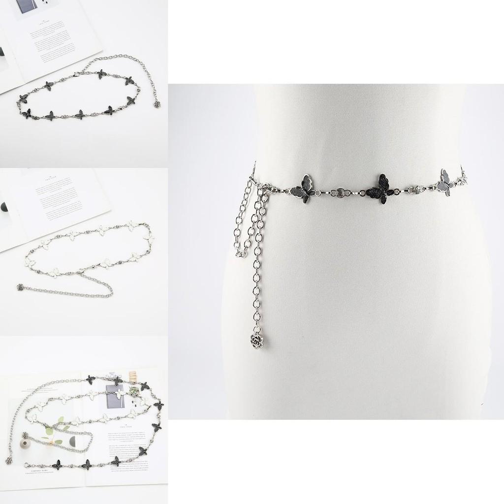 Fashion Metal Butterfly Design Women Waist Chain For Spring And Summer Outfits