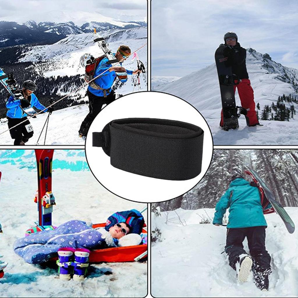 Verstelbare Snowboard Nylon Strap Ski Wraps Straps Snowboard Bevestigingsmiddelen Accessoires EVA Beschermkussentjes Snowboard Binding Straps