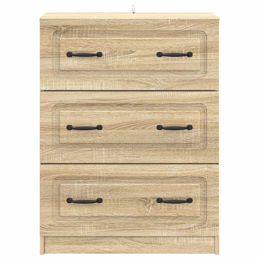 Drawer Cabinet In Sonoma Oak Finish 66 X 34.5 X 87 Cm Particleboard