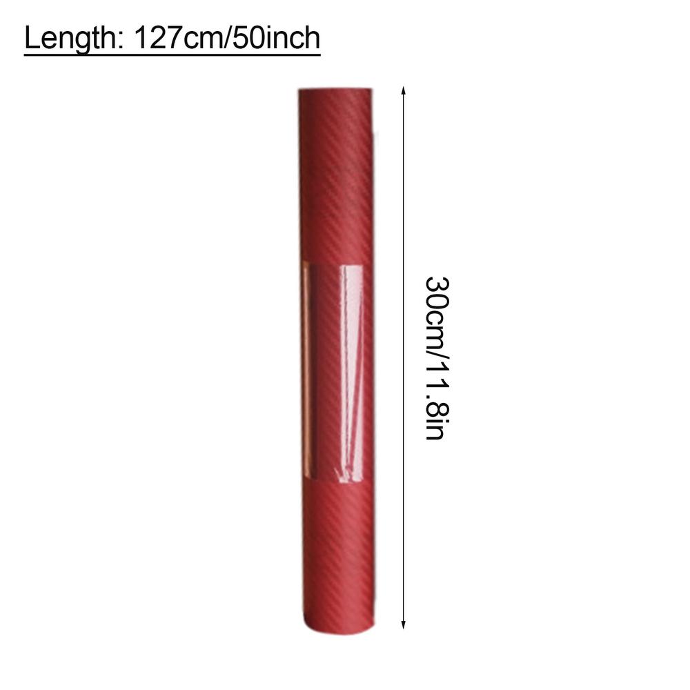 

127x30cm Car 3D Carbon Fiber Roll Film Sticker Vinyl Film Auto Rearview Mirror Sticker Carbon Fiber Color Car Center Pillar Deco красный