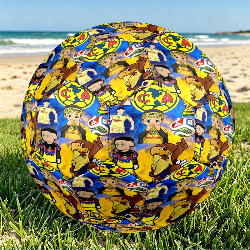 Club America Print Size 5 Soccer Ball, PU Wear Resistant Football for Match Training and Daily Practice, Birthday Gift for Soccer Fans