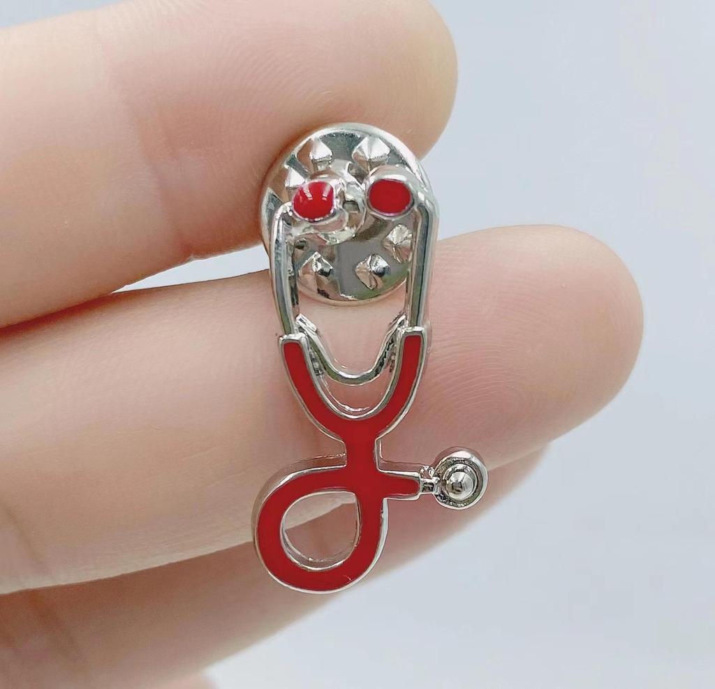Broche de Estetoscopio de Doctor de Dibujos Animados - Joyería Creativa Europea y Americana