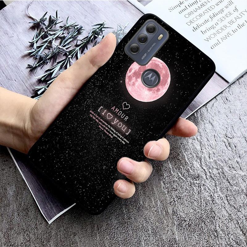 Moon Stars Space Astronaut Phone Case for Motorola Moto G22 G60 G52 G9 G7 Plus G8 Power G100 G Stylus G30 G10 GPure