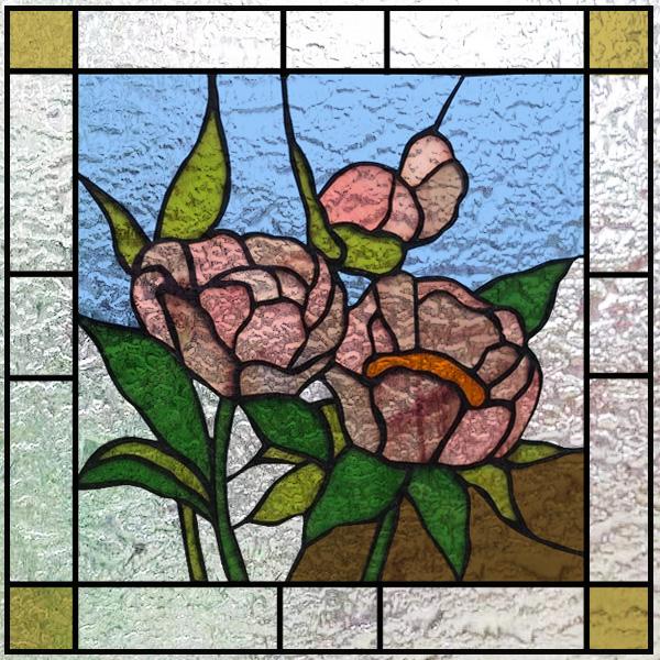 

Custom size 3D Matte Window Film Stained Glass Decorative Uv Window Sticker Privacy Frosted Static Cling for Glass Garden Flower (as the picture,30X30cm)