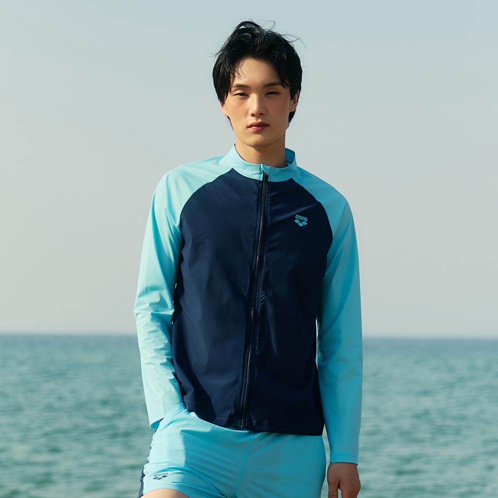 Alena Camp Regular Fit Zip-Up Rash Guard A5Bm1Pr08Abl