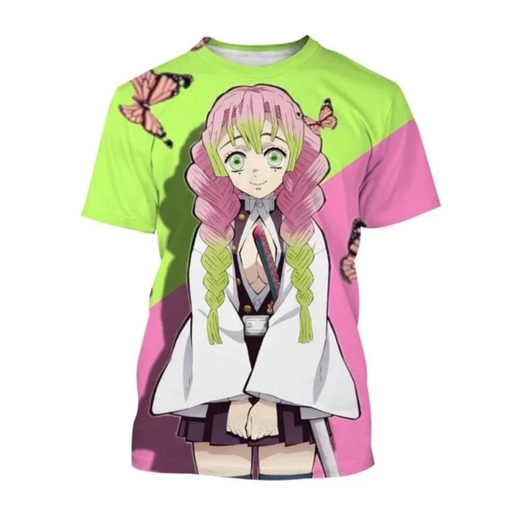 Anime Devil Killer Kimetsu No Yaiba Kamado Nezuko Kochou Shinobu T-shirt, 3D Printed Fashion T-shirt