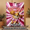 Custom Name Personalized Anime Print Blanket, Home Decor, Bedroom, Sofa, Camping, Couch, Gifts for Birthday ChristmasEnthusiasts