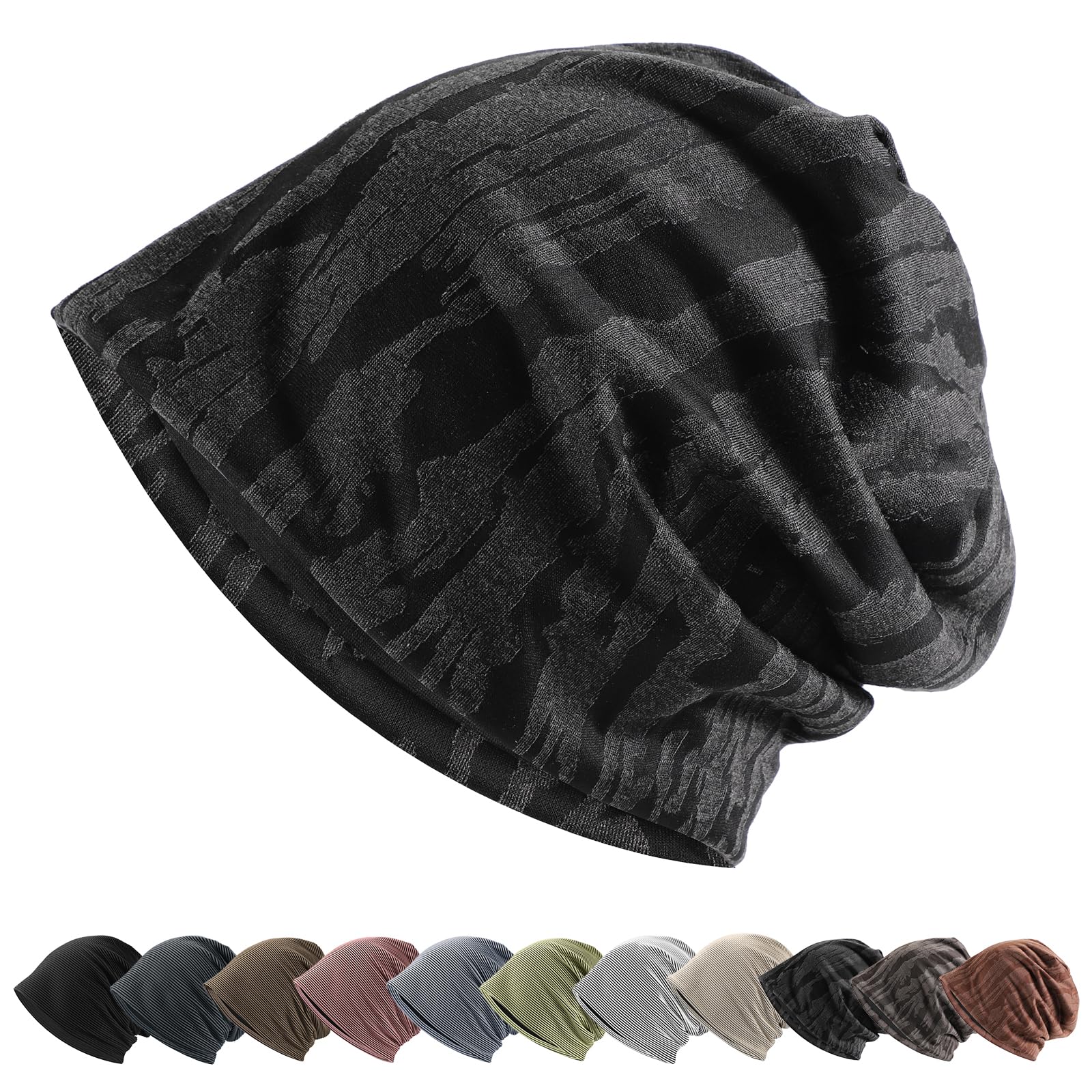 

EAXGO Knit Plus Sizes and Warm for a Medical Cold Weather Knit Lightweight Leaf Pattern Men s Hat, [Lightweight Relaxed, Adult-Style Look] Beanie,