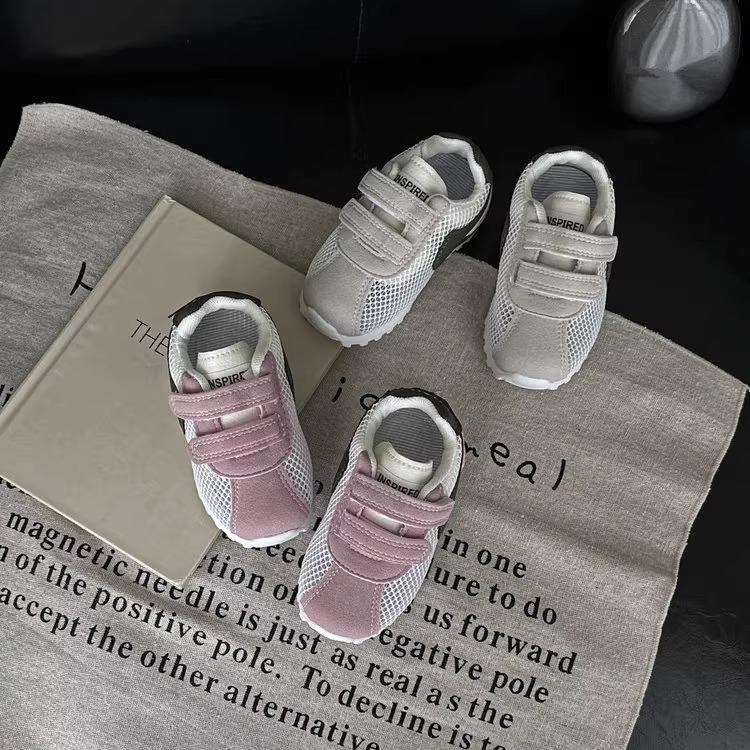 2025 summer new baby functional shoes 1-3 toddler shoes mesh breathable girls Forrest Gump shoes boys net shoes