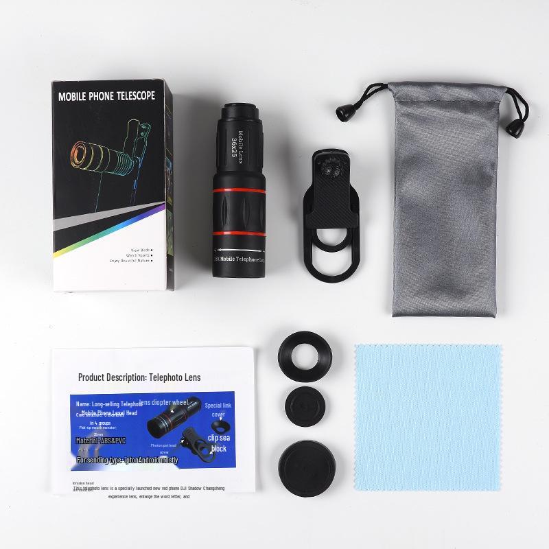 18x Mobile Phone Telephoto Lens: HD Concert Photography Monocular Telescope.