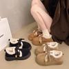 Lace-up cotton shoes for women's winter new casual velvet thickened warm student thick-soled snow boots for women