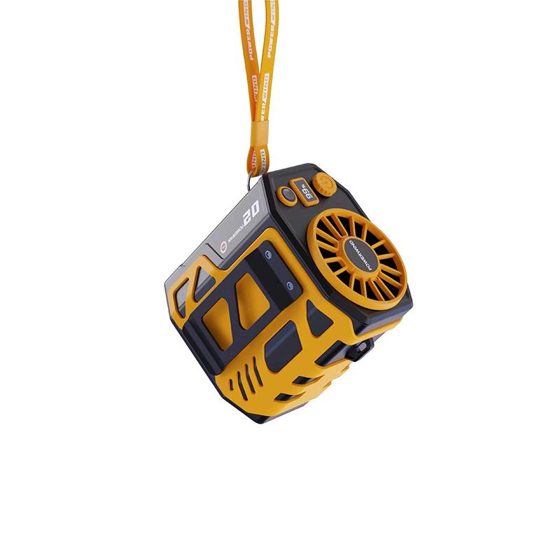 

Механический вентилятор на поясе USB портативный бесшумный при сильном ветре и высоких температурах электрический на открытом воздухе 100 уровень 6000 мАч оранжевый