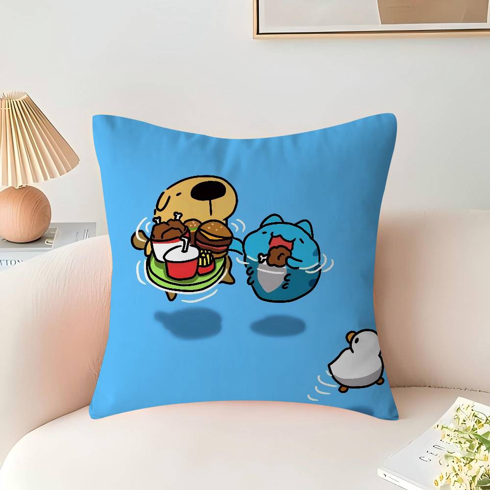 B-Bugcat Capoo Stitch Polštářový povlak Šťastný drak Potah na polštář na pohovku Domácí dekorace do pokoje Dětský dárek