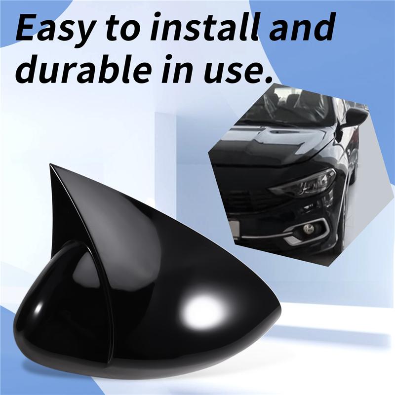 Car Rearview Mirror Protective Cover ABS Horn Rearview Mirror Shell For Fiat Egea 2016-2023