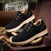 Work Breathable Leisure Lace Up Spring Autumn Vulcanize Shoes for Men Black Sneakers Man Leather Brand New In Walking Size 40 44
