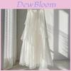 White Mesh Midi Skirt With Dyeing Technology For Spring Fashion Womens Casual Wear