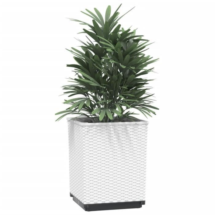 VidaXL Jardinières 4 pcs blanc 30x30x37 cm polypropylène 364188
