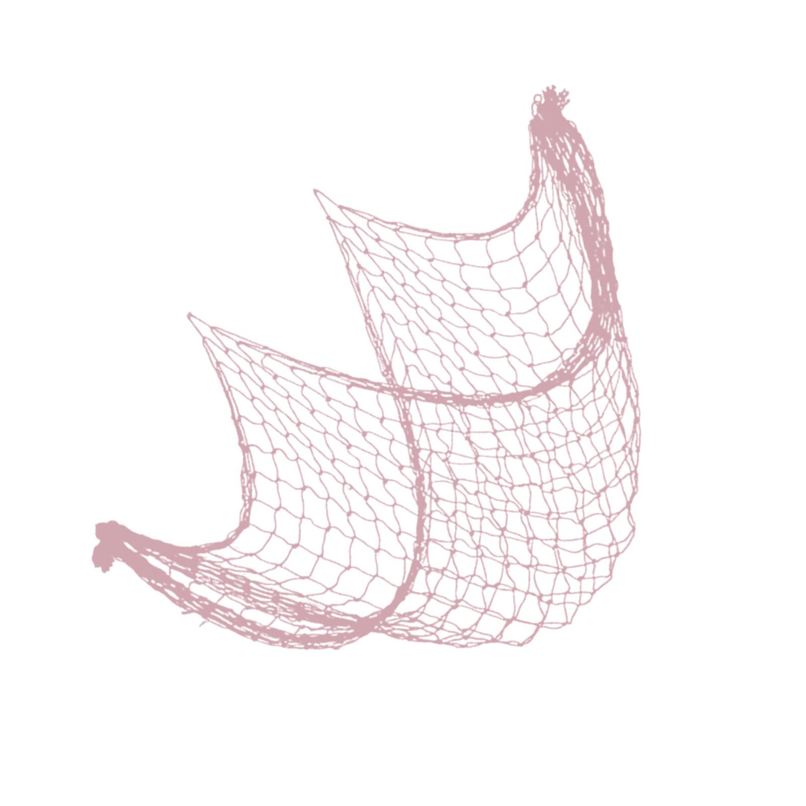 

Coastal Charm Cotton Fishing Net Decoration Sea Inspired Wall Art for Living Room and Bedroom 59x79in розовый