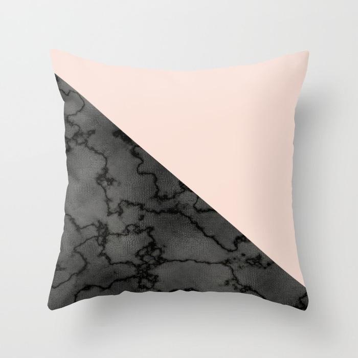 Fashionable and Simple Geometric Golden Peach Leather Velvet Pillow Case Car Sofa Cushion Pillow Backrest Lazy Man