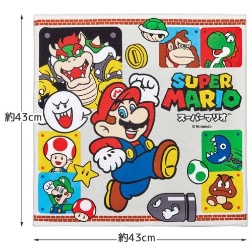 Skater Kids' Lunch Cloth, 43x43cm, Made in Japan, Super Mario 23, Boys' KB4