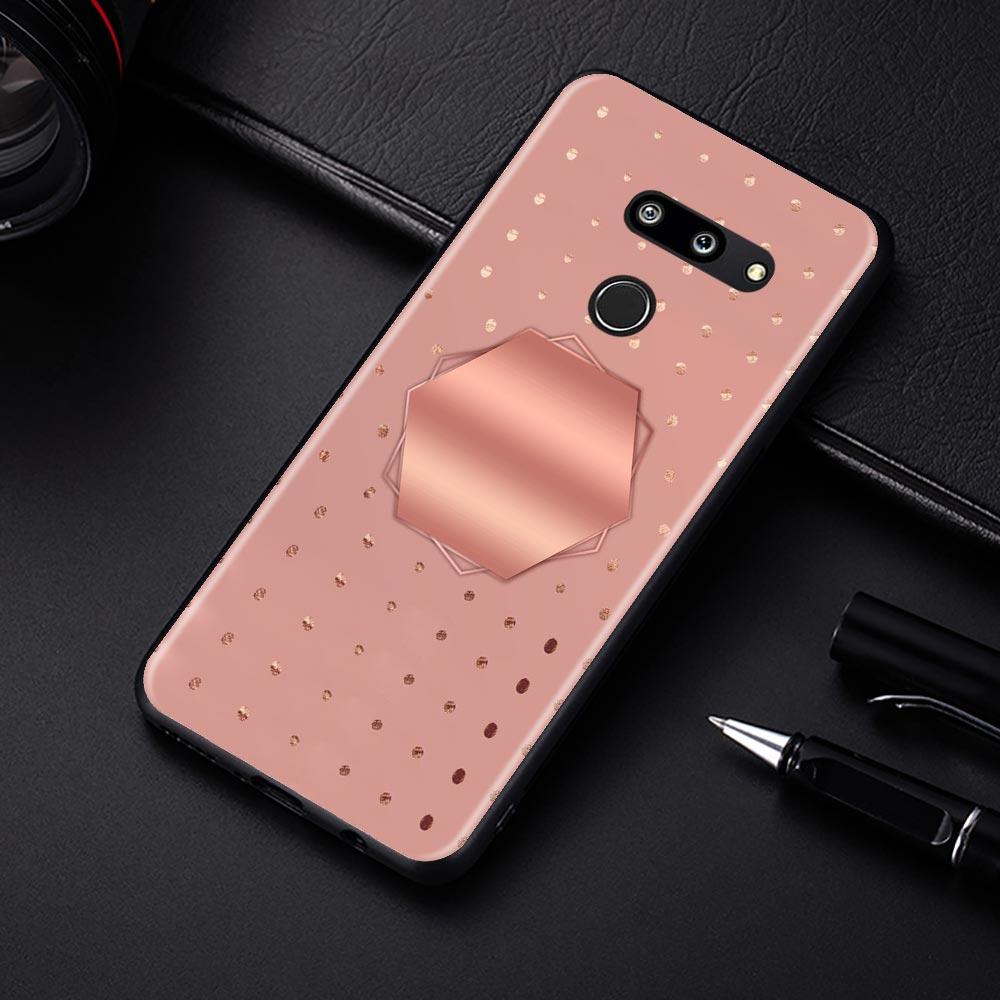 

Телефон Fundas для LG K41s K61 K50 G6 K50s G7 K42 K40s K71 K52 K40 G8 ThinQ Q52 Чохол золото рожева троянда блискучі серця LG K50s