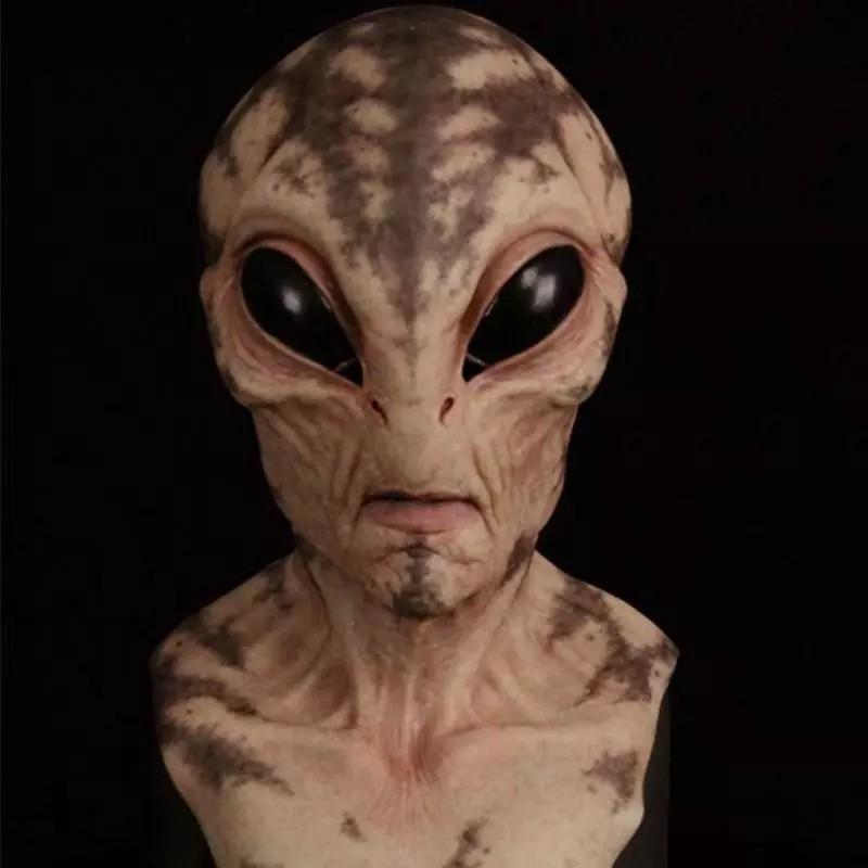 Alien Latex Mask, Popular Halloween Alien Horror Mask Headgear