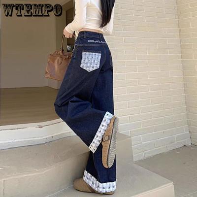 Straight Leg Jeans for Women In Plus Size High Waist Loose Fit Wide Leg Pants