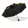 1pc Moon Sky Bat Pattern Automatic Umbrella is Fashionable and Good-Looking, a Portable 3-Fold Umbrella, Suitable for Travel and Daily Use,