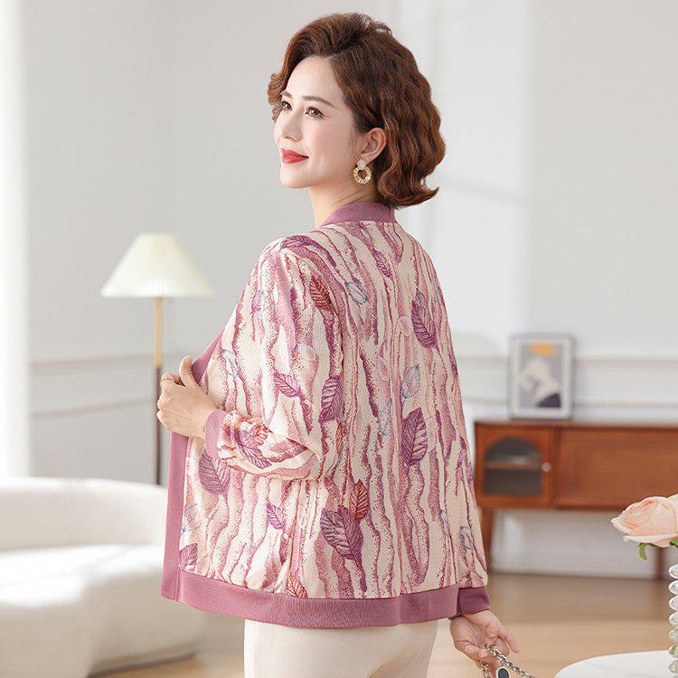 Mom's 2026 Spring Knitwear Set: Cardigan & Top for Middle-Aged and Elderly Women's Fashion