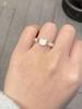 Fashion Natural Moonstone Obsidian Rings Minimalist Handmade Cute Black White Cat Bead Ring Women Party Accessories Jewelry Gift