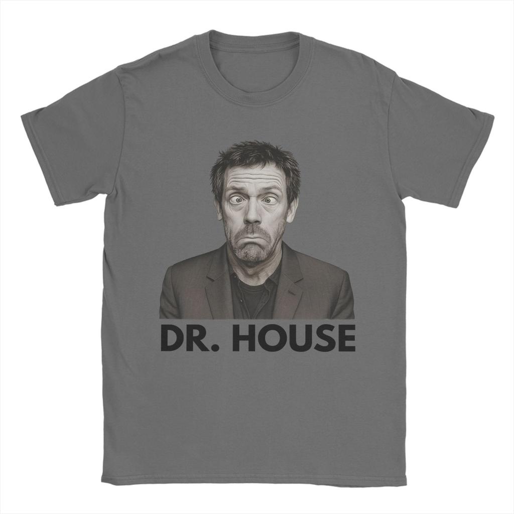 Dr. Gregory House Md Obličej Pánské Tričko Estetická Bavlněná Trička Letní O-výstřih Hipsterské Tričko Levné Oversized Topy