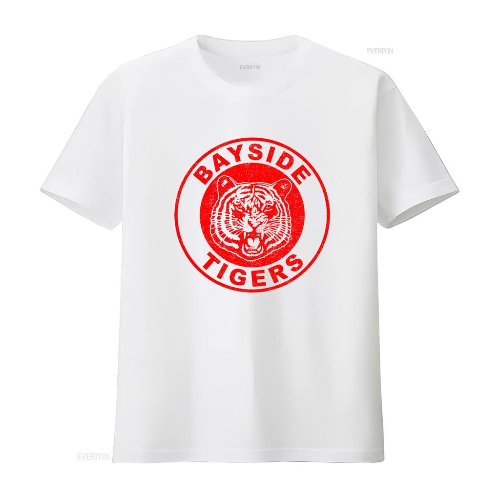 Vintage Style Bayside Tigers T Shirt for  Vintage Washed Fashion Unisex Homme Stylish Versatile Designer Clothes Graphic