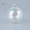 12/24/36Pcs 4CM Christmas Iridescent Ball Clear Shatterproof Reusable DIY Holiday Decoration Xmas Tree Hanging Ball Ornament Pendant Party Festival