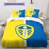 Leeds United A.F.C. Logo Bedding Quilt Set Quilt Cover Pillowcase Home Decoration Birthday Gift (1 * Duvet Cover + 2 * Pillowcase, Without Core)