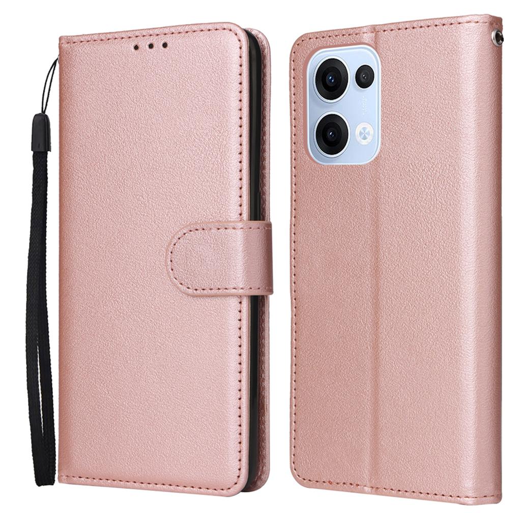 For Oppo Reno13 5G (Global) Case Wallet Stand View PU Leather Phone Cover with Wrist Strap