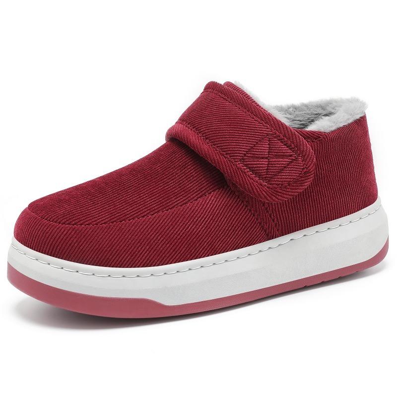 New Cotton Shoes for Women, Slippers, Heels, Anti-slip and Fleece Warm Shoes