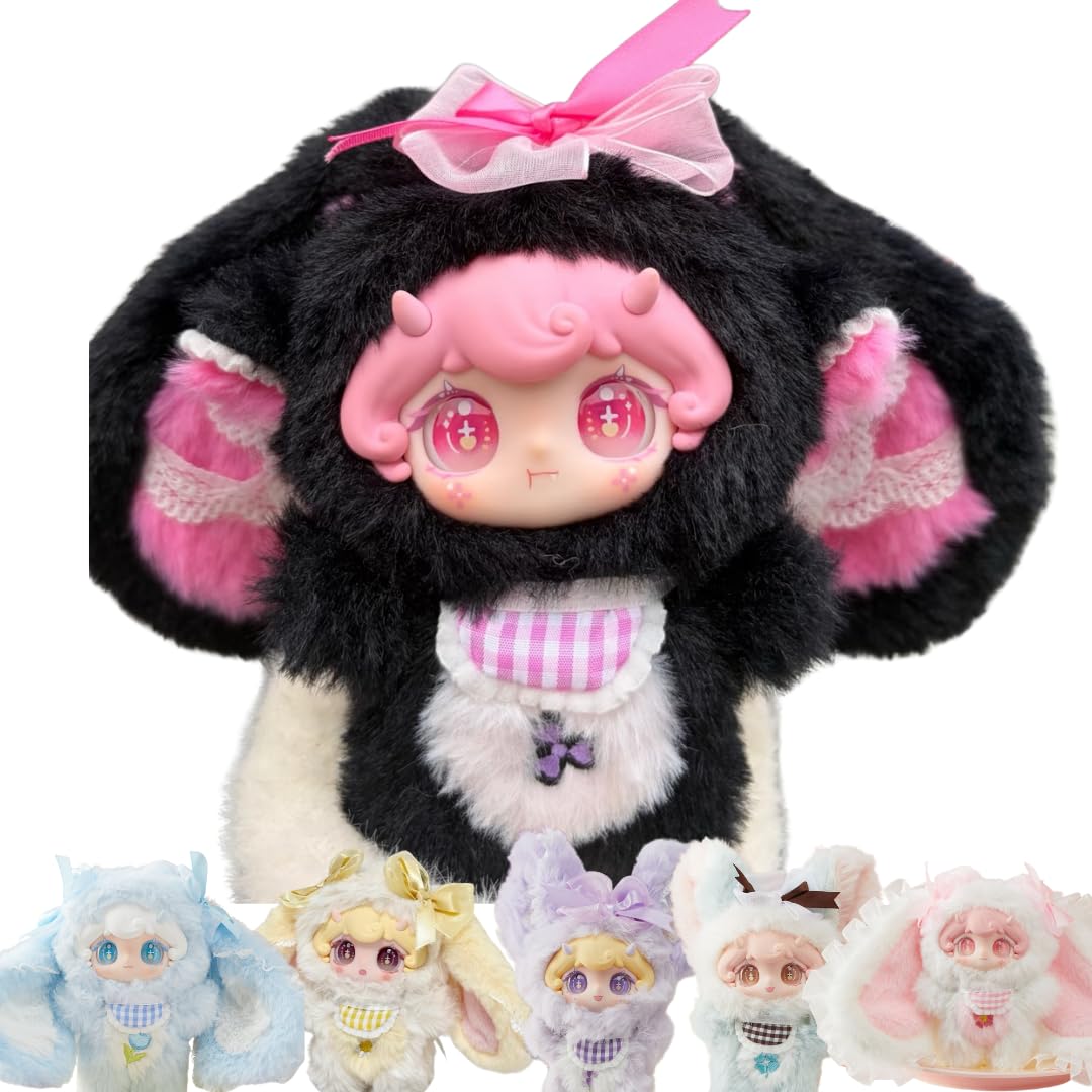 

LILINA Flora Dream Bunny Series Plush Toy Authentic Blind Box Approximately 15cm in Size with PVC Fluffy Long and a Large Bow Adorable Design Perfect