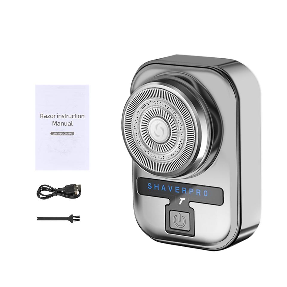 

Портативная электробритва, карманная электробритва для мужчин, мини-бритва для бороды, 2-ступенчатая регулировка, тип C, перезаряжаемая, для путешествий и дома серебряный