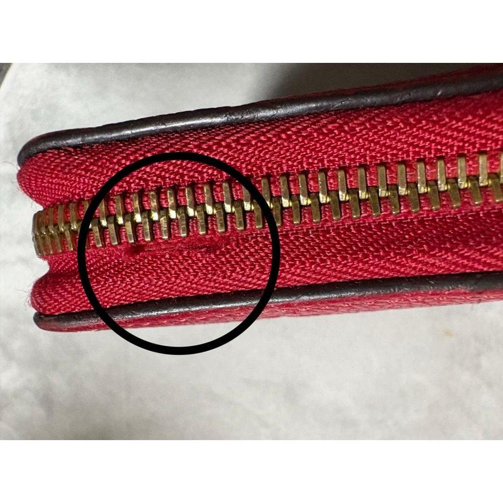 Used LOUIS VUITTON Monogram Empreinte Long Wallet Red