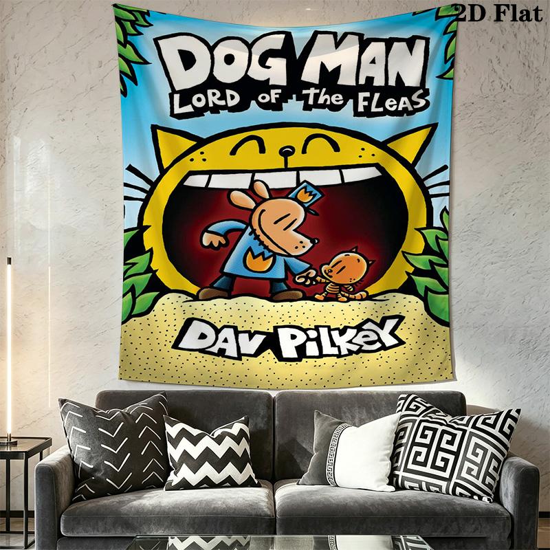Dog Man Pattern Home Decor Tapestry, Wall Hanging, Decorative RV Wall Cloth.ZGT0914223